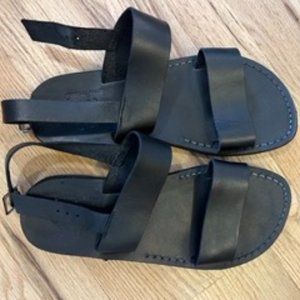 Jerusalem handmade black sandals